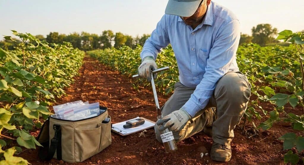 Low investment agritech business idea for students using affordable IoT sensors and smart irrigation technology on an Indian farm.