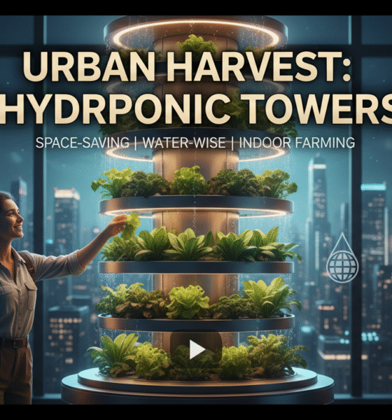 Urban vertical garden on a balcony with thriving herbs, ideal for small spaces and homegrown food in 2025