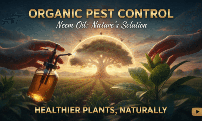 Applying neem oil to plants to control pests organically, a safe and effective solution for healthier crops