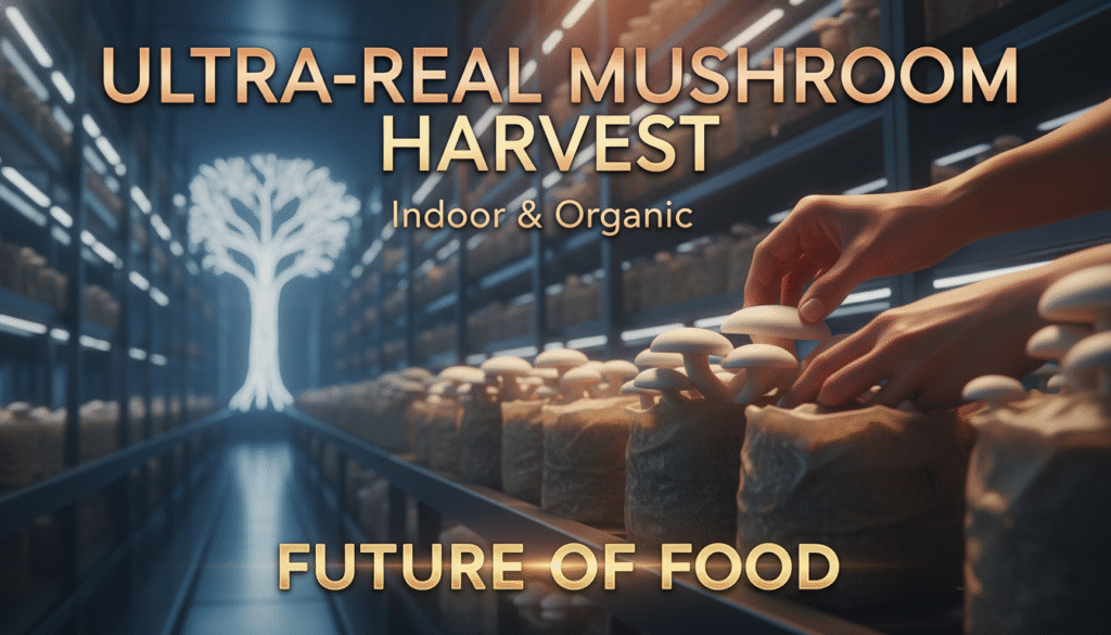 mushroom farming at home harvesting process