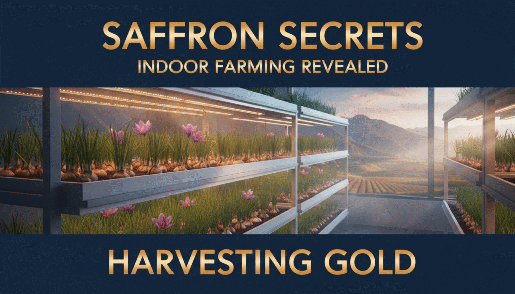 Modern indoor Kesari saffron cultivation method in India
