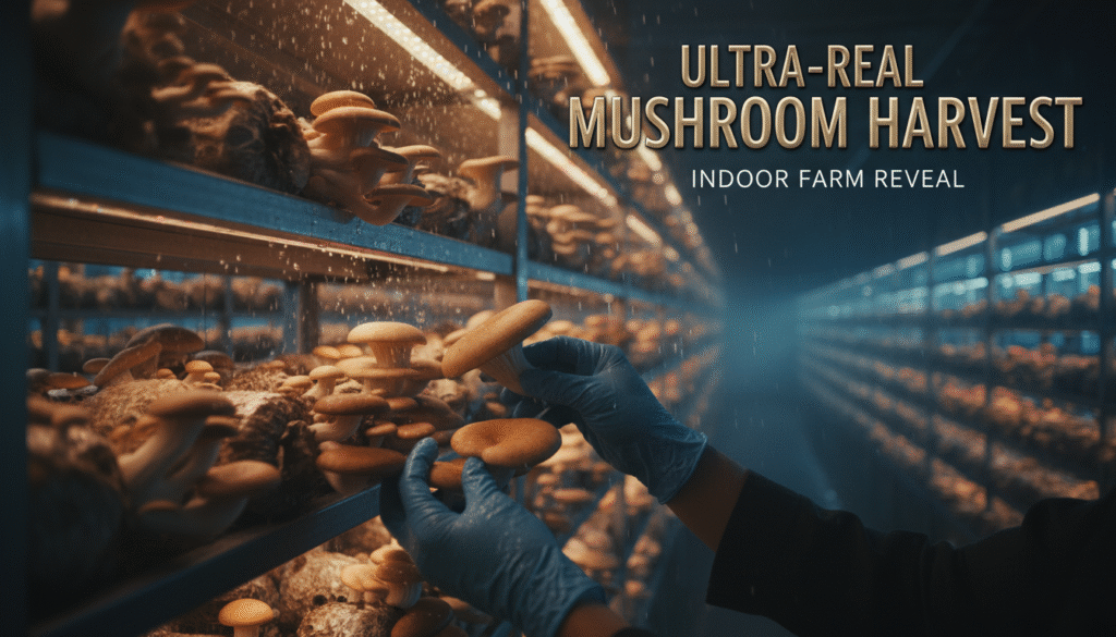 commercial mushroom farming harvesting techniques