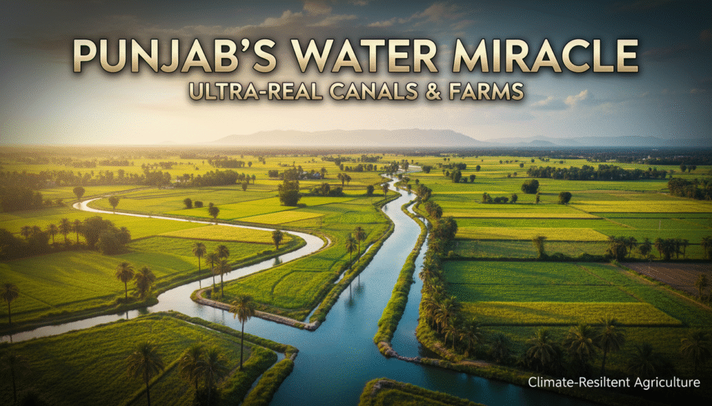 sustainable agriculture in Punjab with restored canal water system