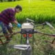 DJI agriculture drone spraying crops with precision farming technology