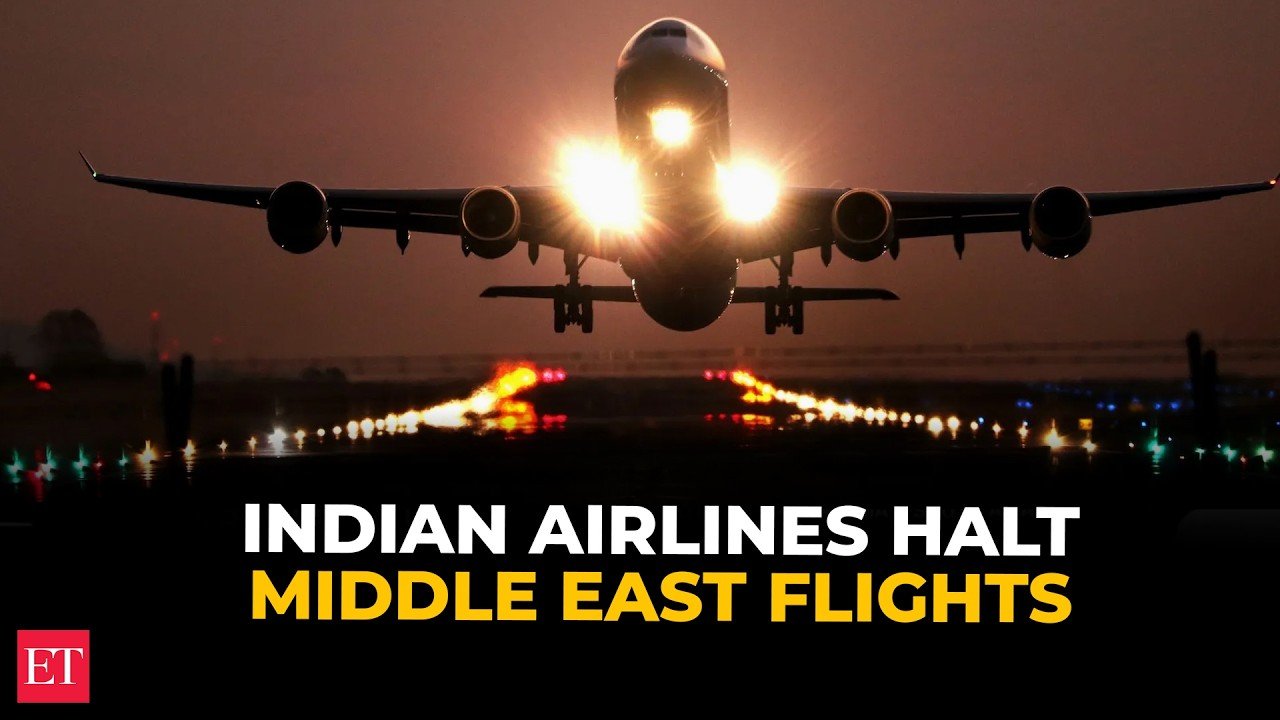 Indian airlines suspend flights to West Asia after Israel US strike on Iran causing major airspace closures.