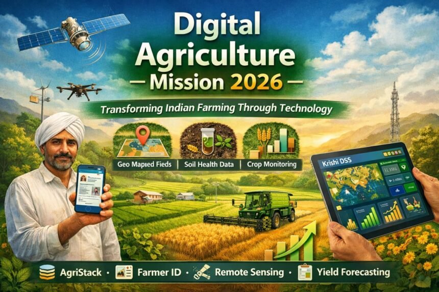 Digital agriculture India farmer using smart technology in field