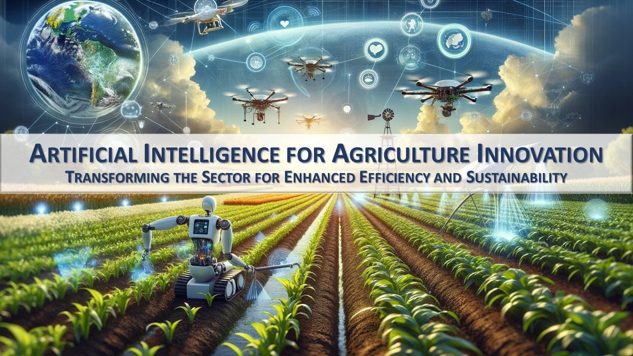 AI in agriculture smart farming technology farmer using tablet in field