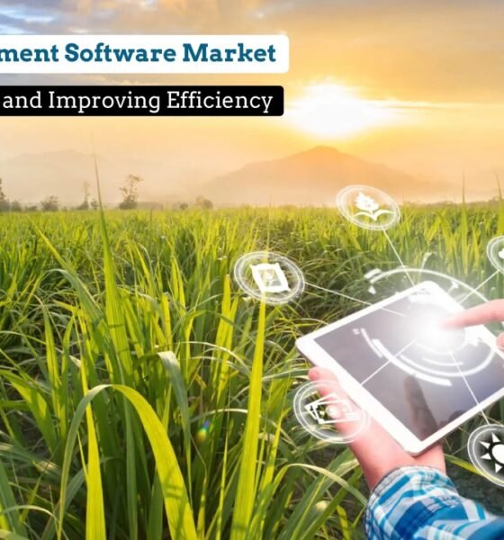 farm management software dashboard in modern smart farming field