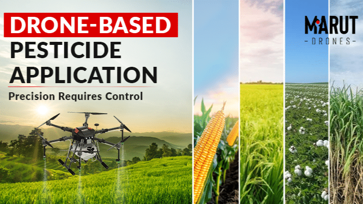 drone pest control farming precision spraying crops with agricultural drone
