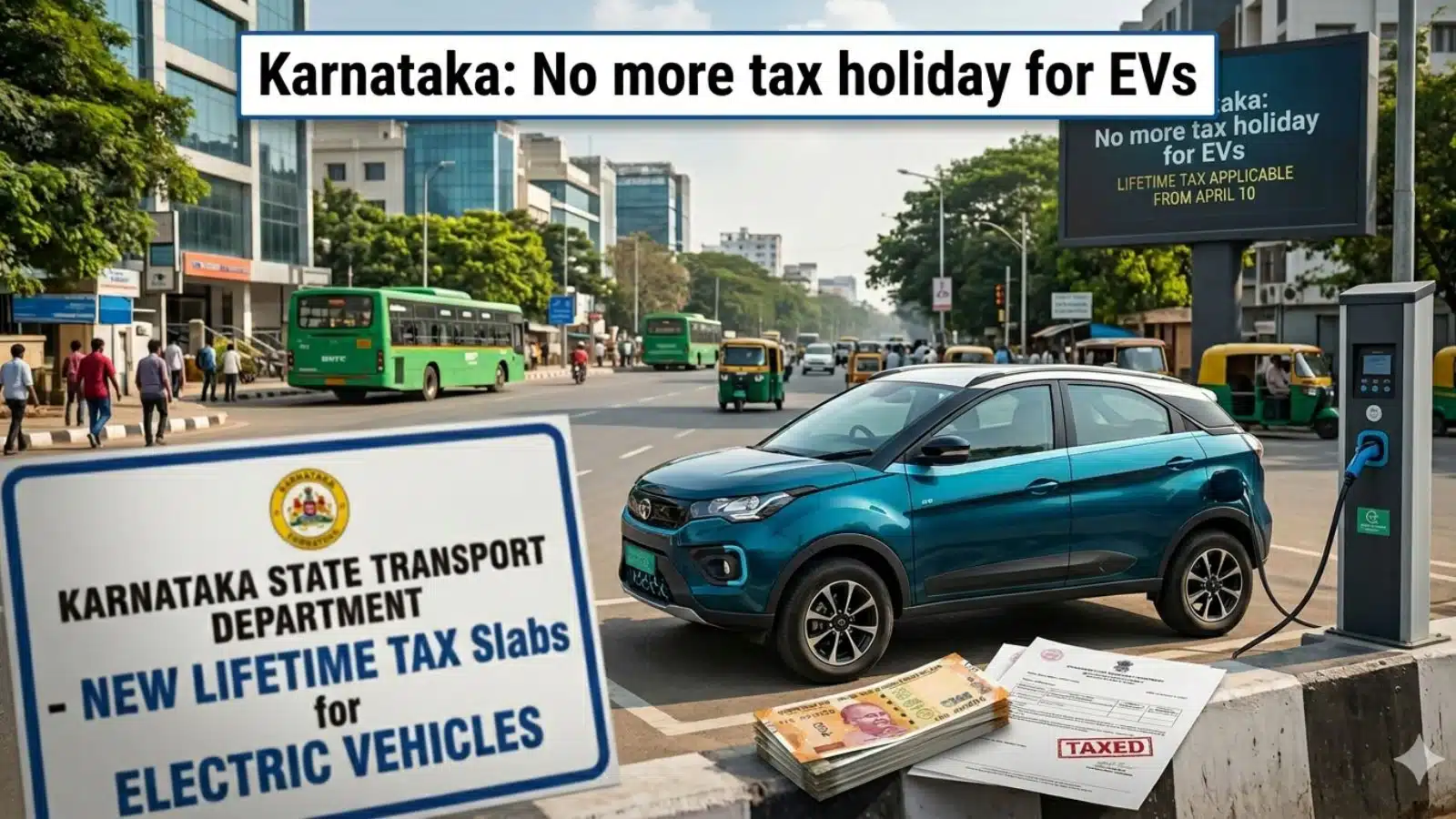 Karnataka EV tax new law electric car charging Bangalore price hike EV India