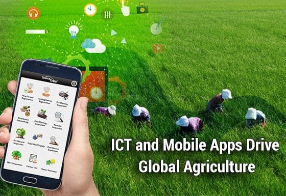 mobile apps for farmers crop tracking and smart farming technology in agriculture