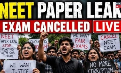 NEET UG 2026 protest students demanding exam cancellation and paper leak investigation in India