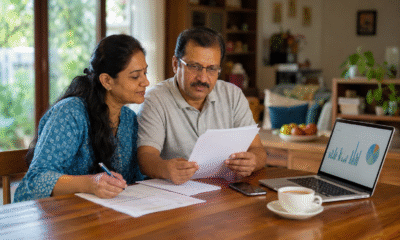 Indian couple planning Pension ULIP retirement plan for long-term retirement corpus and financial security.