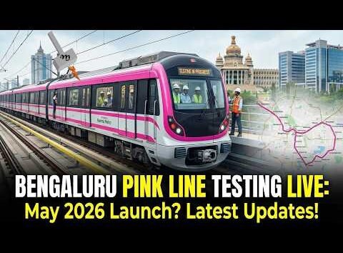 Bangalore Metro Pink Line train testing phase Bengaluru elevated metro high intent
