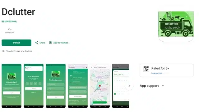 Smart bulky waste disposal using Bengaluru DClutter App for household junk collection
