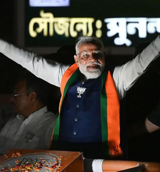 BJP rally in West Bengal showing massive crowd support and political campaign strategy