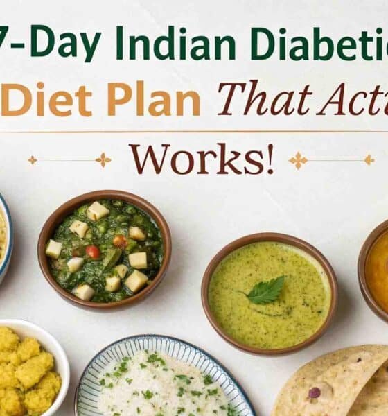 Indian diabetic diet plan for weight loss with healthy breakfast foods and blood sugar control meals