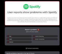 Spotify service outage affecting global music streaming users during major platform disruption